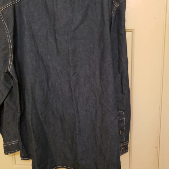 Vintage Long Sleeve Denim M&M's Candy Shirt Says "eye candy" NWT - Picture 7 of 11